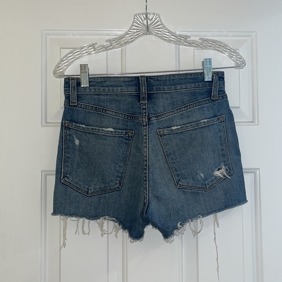 $200 J Brand Size 24 Gracie Distressed High Rise Denim Shorts EUC